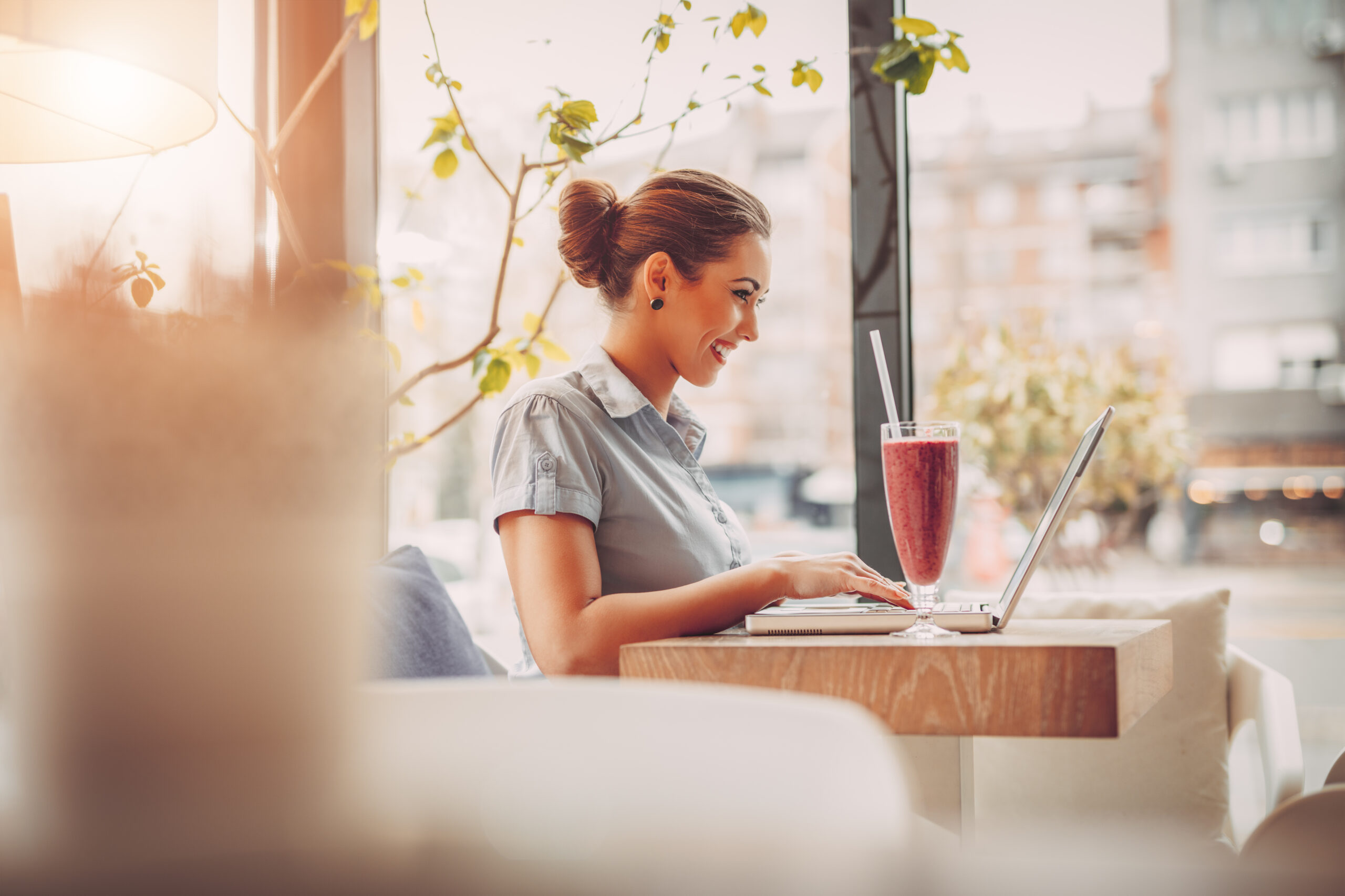Businesswoman On A Break